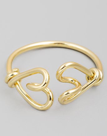 Double Heart Adjustable Ring